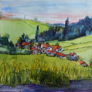 Village en Auvergne - Brenda Brin Booker